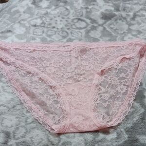Victoria's Secret Pink Lace Panties Romantic Design
